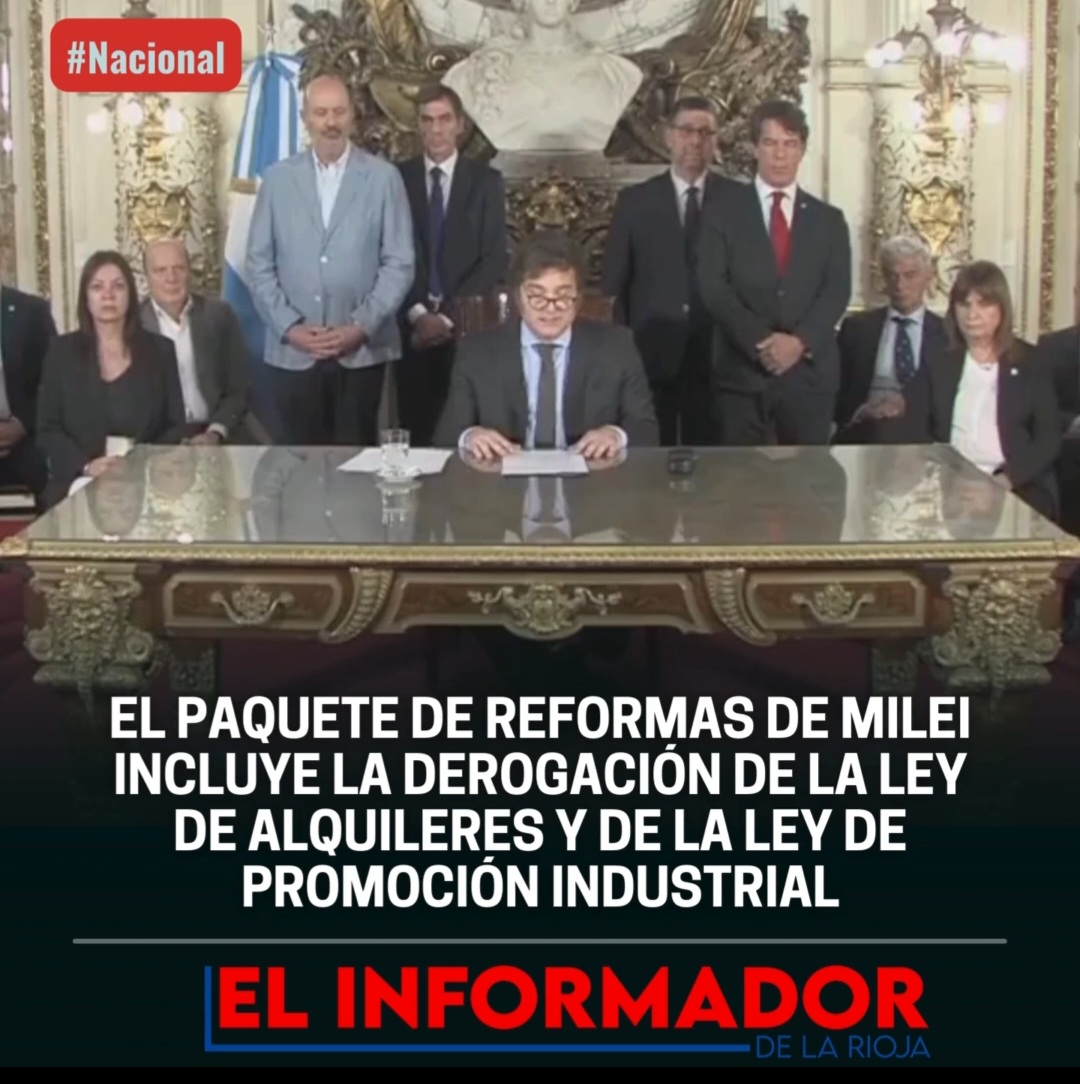 EL PAQUETE DE REFORMAS DE MILEI INCLUYE LA DEROGACIÓN DE LA LEY DE ...