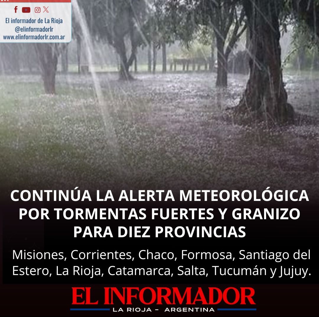 Continúa la alerta metereológica por tormentas fuertes y granizo para ...