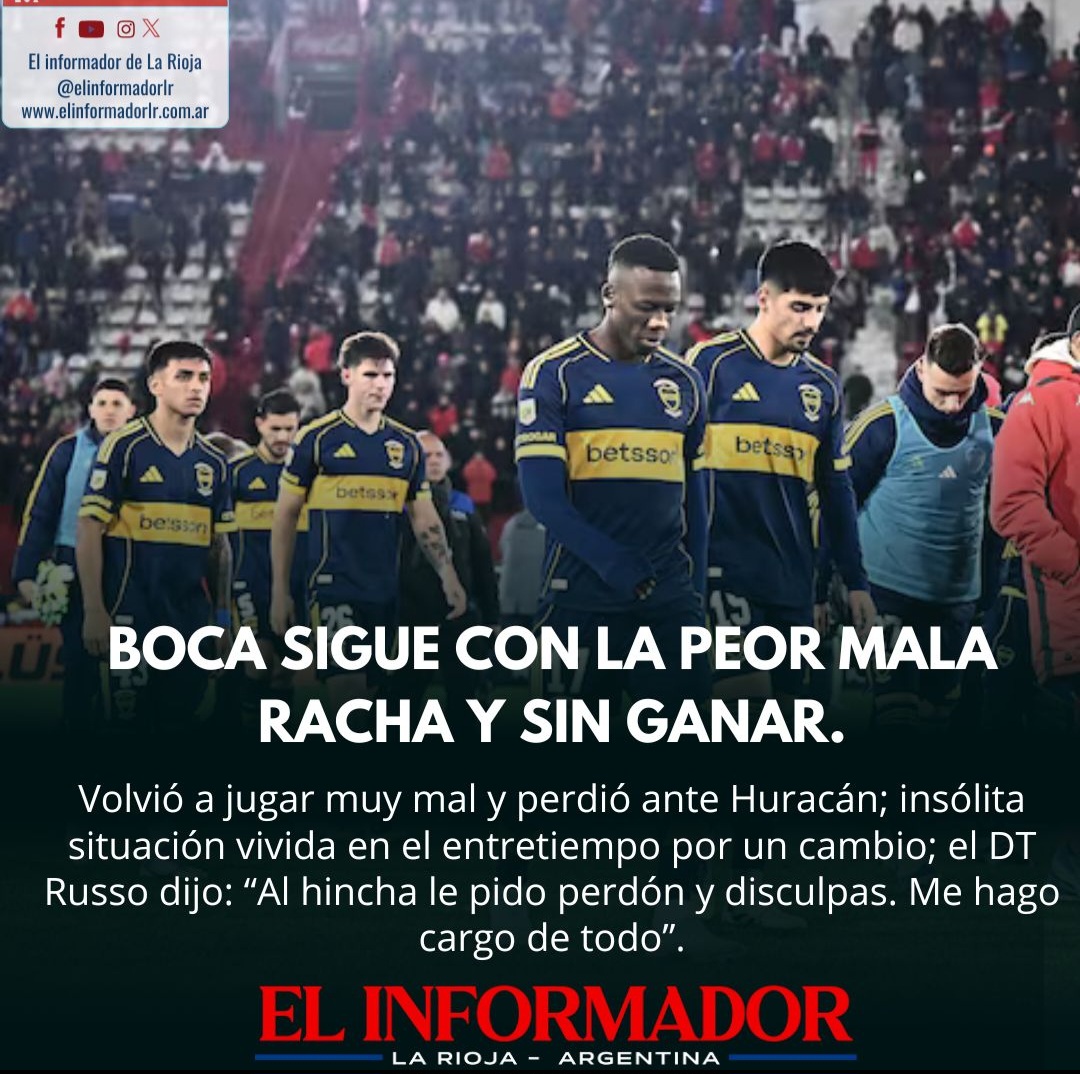Boca sigue con la peor mala racha y sin ganar - El Informador de La Rioja