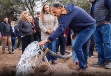 Quintela inauguró el acueducto Desiderio Tello-Chelcos para garantizar el abastecimiento de agua en épocas de crecientes