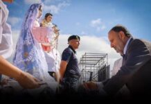 Quintela encabezó la consagración de la Virgen del Rosario como patrona y generala de la policía de La Rioja